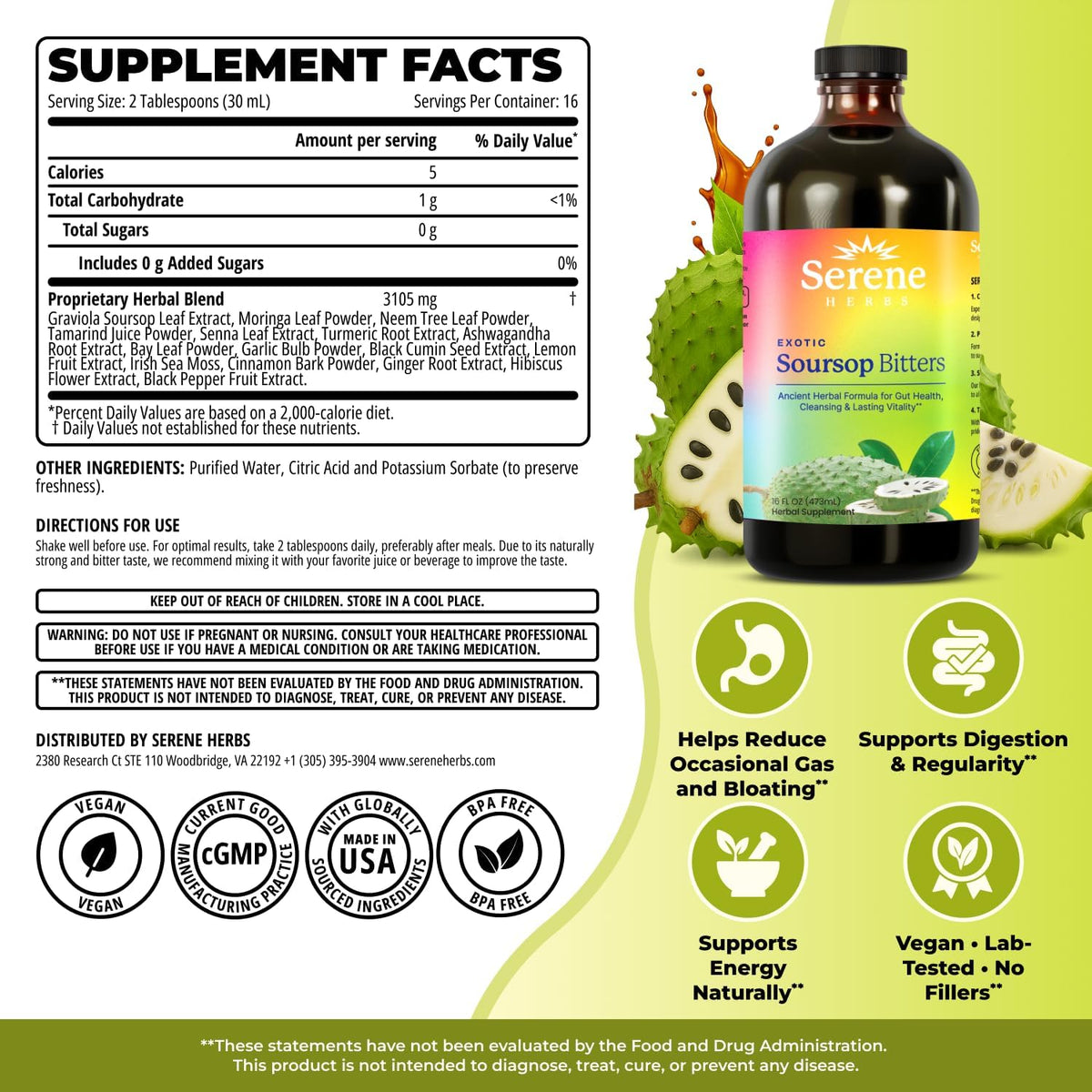 Soursop Bitters 16 fl oz